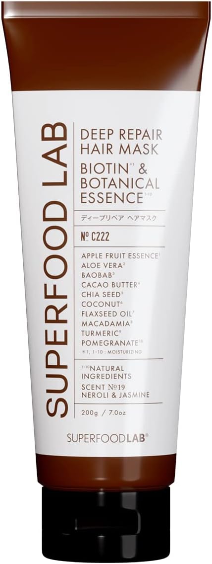 Natural Ingredients 94.9% Superfood Lab Biotin & Deep Repair Hair Mask Treatment SUPERFOOD LAB (1 Piece)