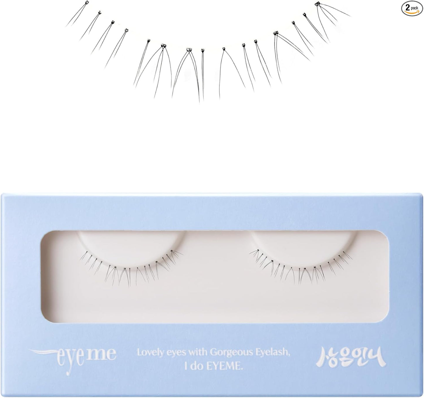 Eyelash x Artist Collaboration NO.U21 Under Picasso Brush eyeme 2pcs Partial False Eyelashes