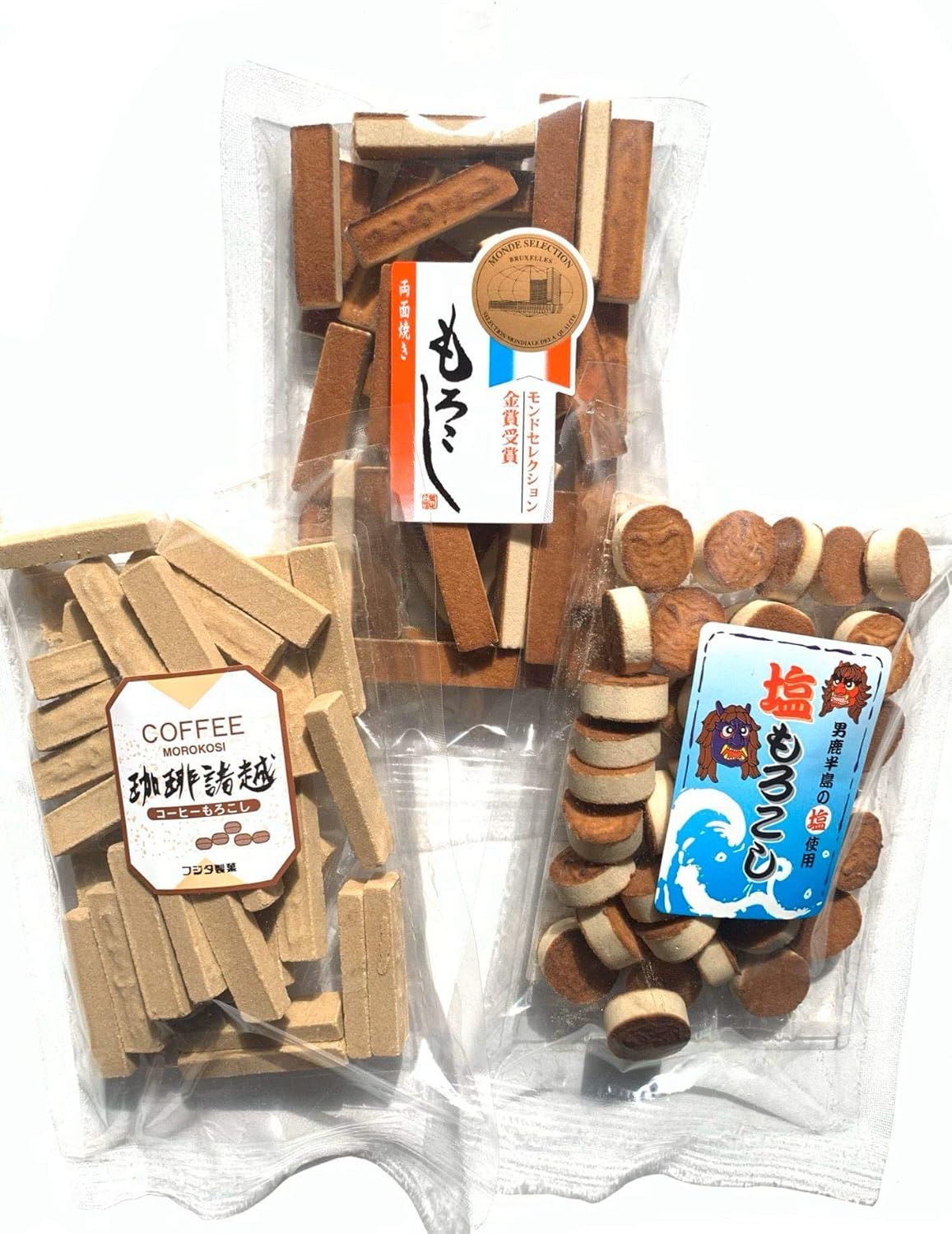 Fujita Seika Akita Famous Confectionery Corn, Double-Sided Grilled Corn, Salt Corn, Coffee Mouln, 3-Piece Set, Dagashi, Sweets, Baked Sweets, Corn Combination, Morogoshi, Mailbox