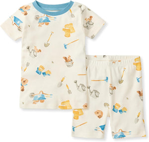 Burt's Bees Baby Pijama unisex de algodón, camiseta de manga corta de 2 piezas y pantalones cortos | Snug fitting, yet comfy warm weather pajamas sets are made in our classic rib fabric