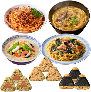 Frozen Kanzen Meshi DELI Staff's Top 7-Variety Set! Total 7 Meals Nissin Foods Frozen Bento (Tender Salmon and Perilla Rice Ball, Tuna Mayo Five-Grain Rice Ball, Spicy Mentaiko and Takana Rice Ball