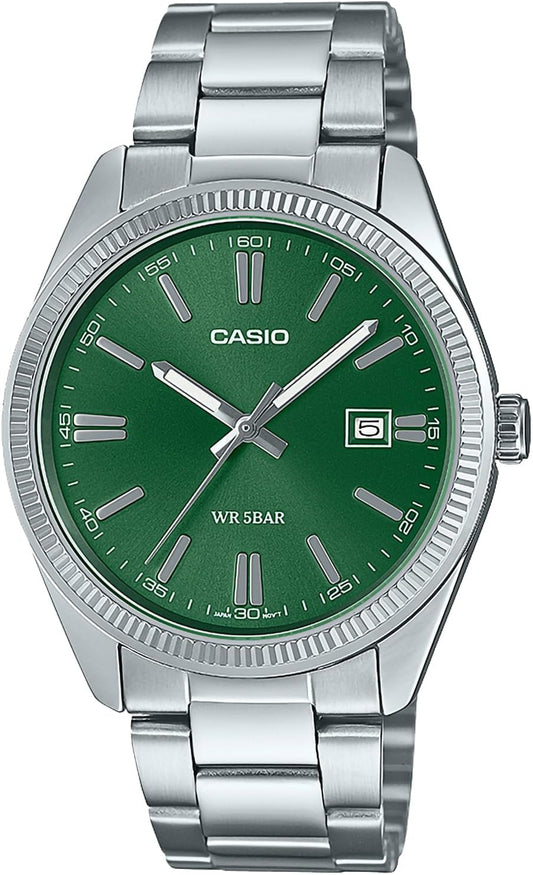 Casio Watch, Collection, Analog Metal, Genuine Japan, green (dark green), Newest model
