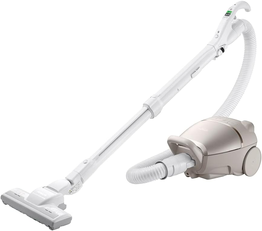 Hitachi Vacuum Cleaner, Karu Pack, Paper Pack Cleaner, CV-KP90K N, Light Gold, Made in Japan, Small, Lightweight, Strong Power, 620W, Self-Propelled