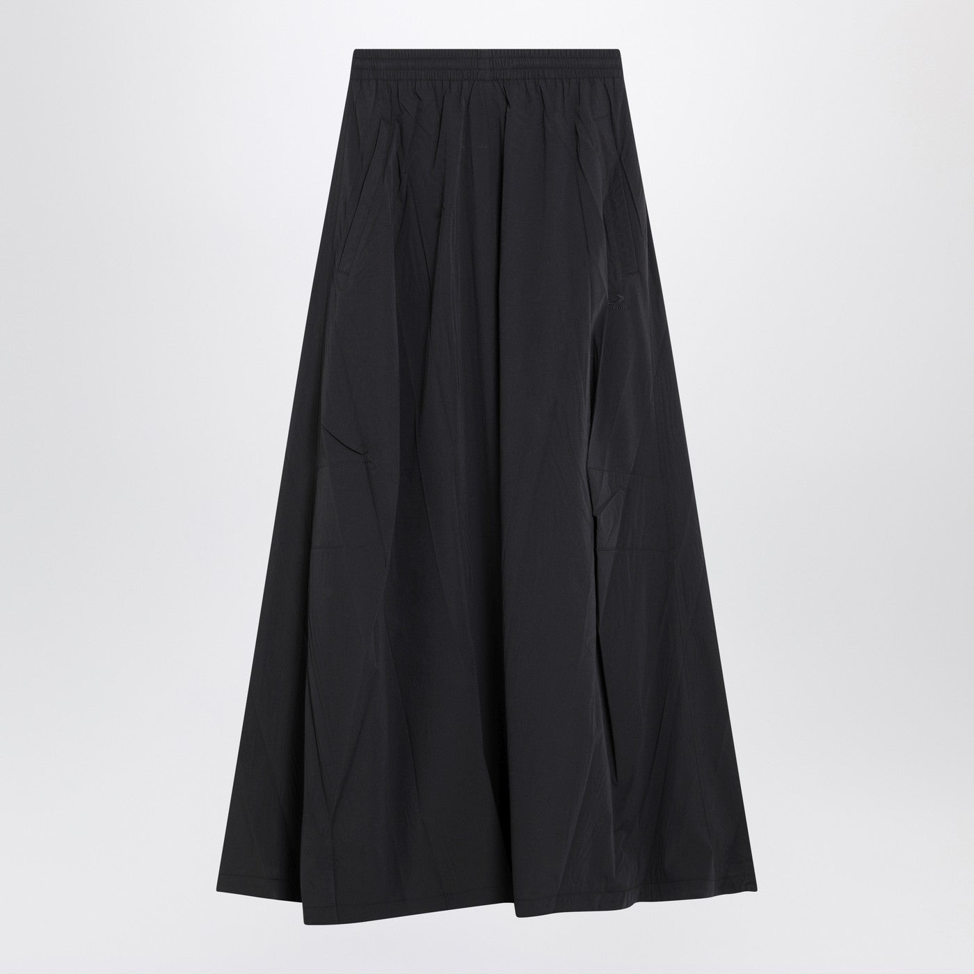 Balenciaga バレンシアガブラックウォッシュコットンマキシスカート - Image 1