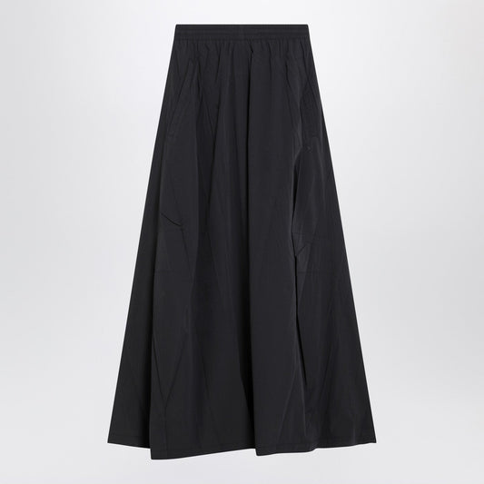 Balenciaga バレンシアガブラックウォッシュコットンマキシスカート - Image 1
