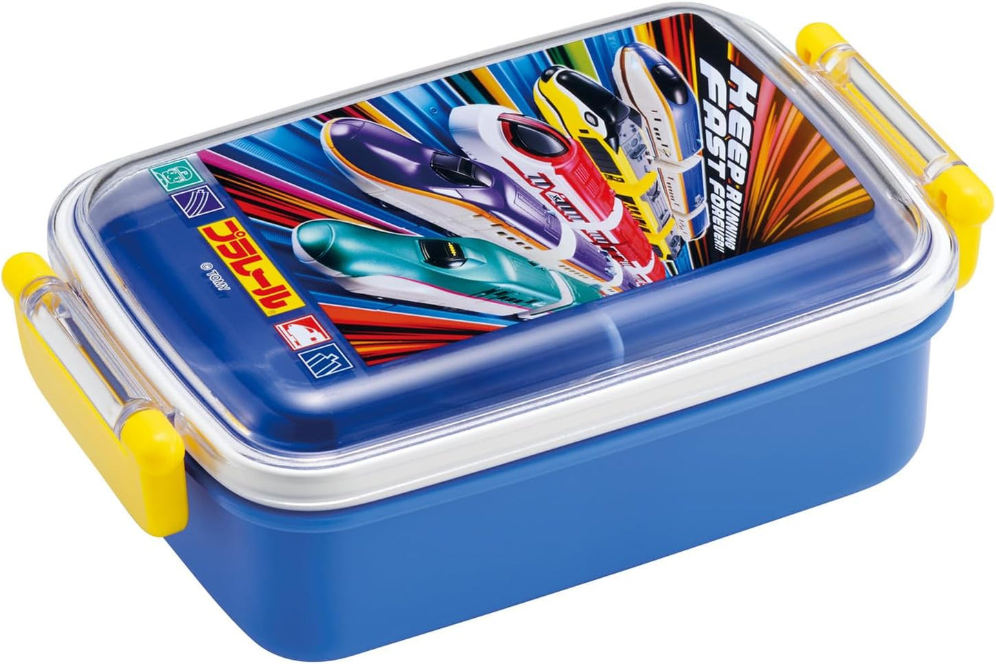 Skater (Skater) Bento Box for Kids, 450ml, Fluffy Topping Dome Lid, Lunch Box, 1-Tier, Made in Japan, Plarail 25, Boy, RBF3ANAG-A