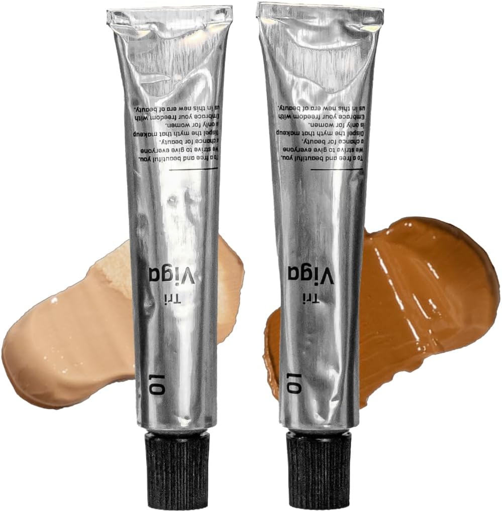 Color Control Genderless Cosmetics, Brown Skin, Stains Freckles, BB Foundation, TriViga, 1.1 oz (30 g), Men's (Set of 2)