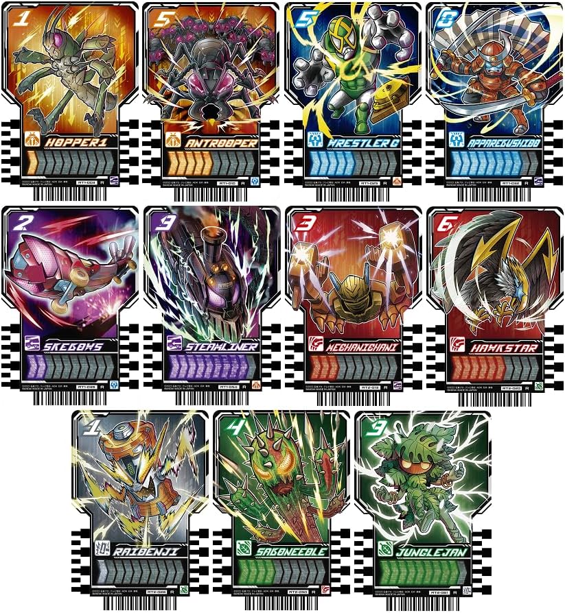 Kamen Rider Gatchard Ride Chemey Trading Card PHASE: 01 R Rares 6 Types + PHASE: 02 R Rare 5 Types Set