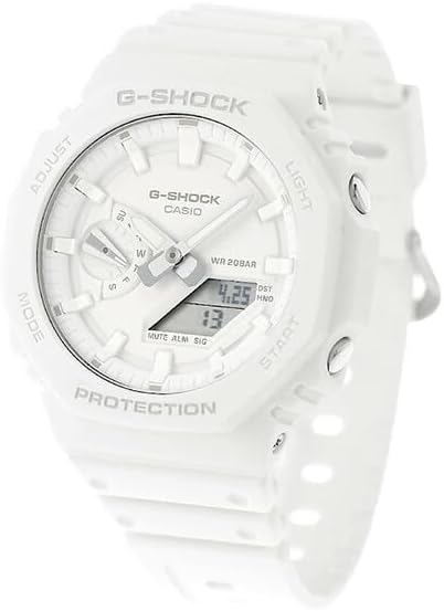 Casio G-Shock GA-2100-7A7 Analog-Digital 2100 Series Quartz Men's Watch, white
