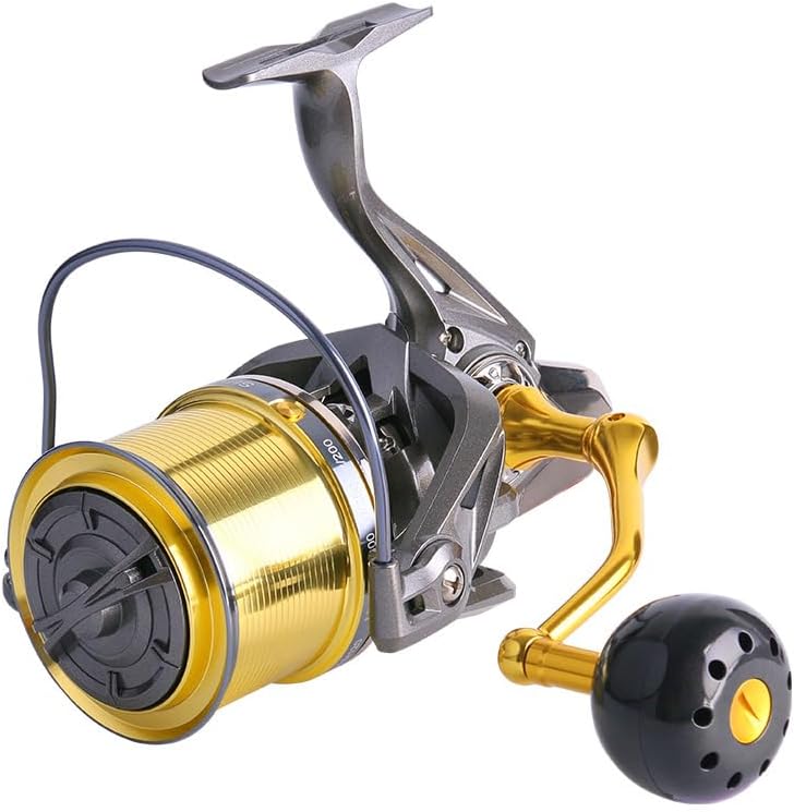 スピニングリール 8000番 10000番 12000番 大物 ねじ込み式 大型スピニングリール オフショア ハイパフォーマンス 釣りリール フィッシング リール 遠投 釣り ドラグ力20KG 海釣り 川釣り 湖釣り 防波堤 渓流釣り ソルトウォーター 釣り具 [並行輸入品]