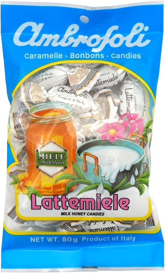 Ambrosory Milk Honey, 2.8 oz (80 g), Individually Packaged, Honey, Made in Italy, Souvenir, Commercial Use, Candy, 7RabbitRiogrand Original Sticker Included [Trademark Registration No. 667215]