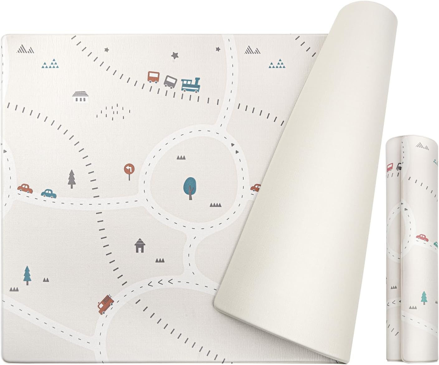 Popomi Mochi Play Mat Baby Mat (Supervised by Nursery Teacher & Pregnant Woman Manipulative Teacher) | Soft, Antibacterial, Double-Sided, Noise Prevention, Anti-Slip, Waterproof