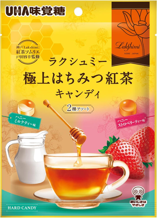 UHA Mikakuto Supreme Honey Tea Candy 2 Assorted Flavors 75g x 6 Bags