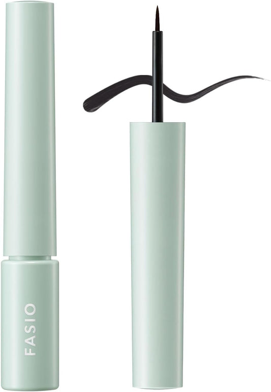 Fasio Liquid Eyeliner 01 Dense Black, 0.1 oz (3 g), Waterproof, Sebum, Sweat Makeup