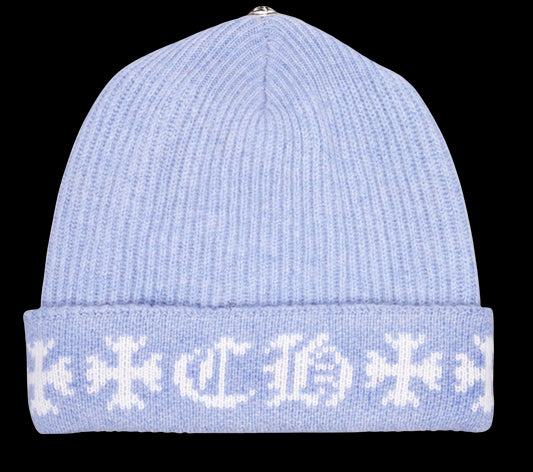 CHROME HEARTS 'BLUE' BIG DADDY CASHMERE BEANIE