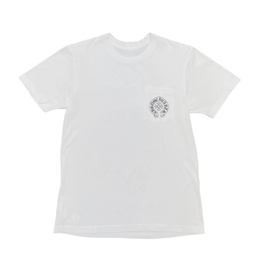 CHROME HEARTS 'HORSESHOE LOGO' HONG KONG WHITE TEE