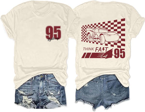 Camisas de coche para mujer, camiseta vintage de Magic Kingdom, camiseta de moda con gráfico de carreras de coche, camiseta de manga corta para viaje de vacaciones