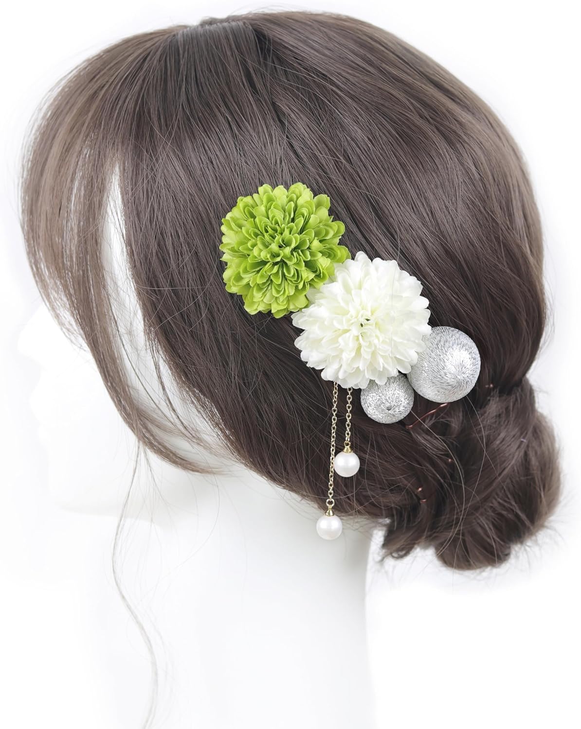 NANA Handmade Hair Ornament, Ping Pong Mu, Japanese Ball, Cute, Coming of Age Ceremony, Shichi-Go-San Fireworks Festival, Yukata, Graduation Ceremony, School Entrance Ceremony, Summer Festival