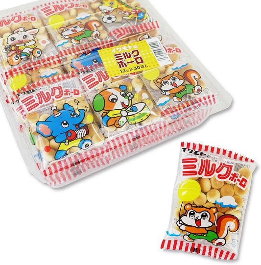 2-chome Secret Base Iwamoto Milk Bolo (30 bags) dagashi sweets biscuits toddlers prizes children