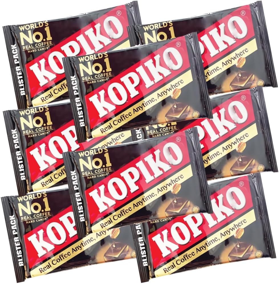 Kopico Coffee Candy Blister Pack, 1.1 oz (32 g) (8 Pieces) x 8 Bag Set, PSJ KOPIKO Coffee Candy Korean Drama, Korean Sweets, Candy
