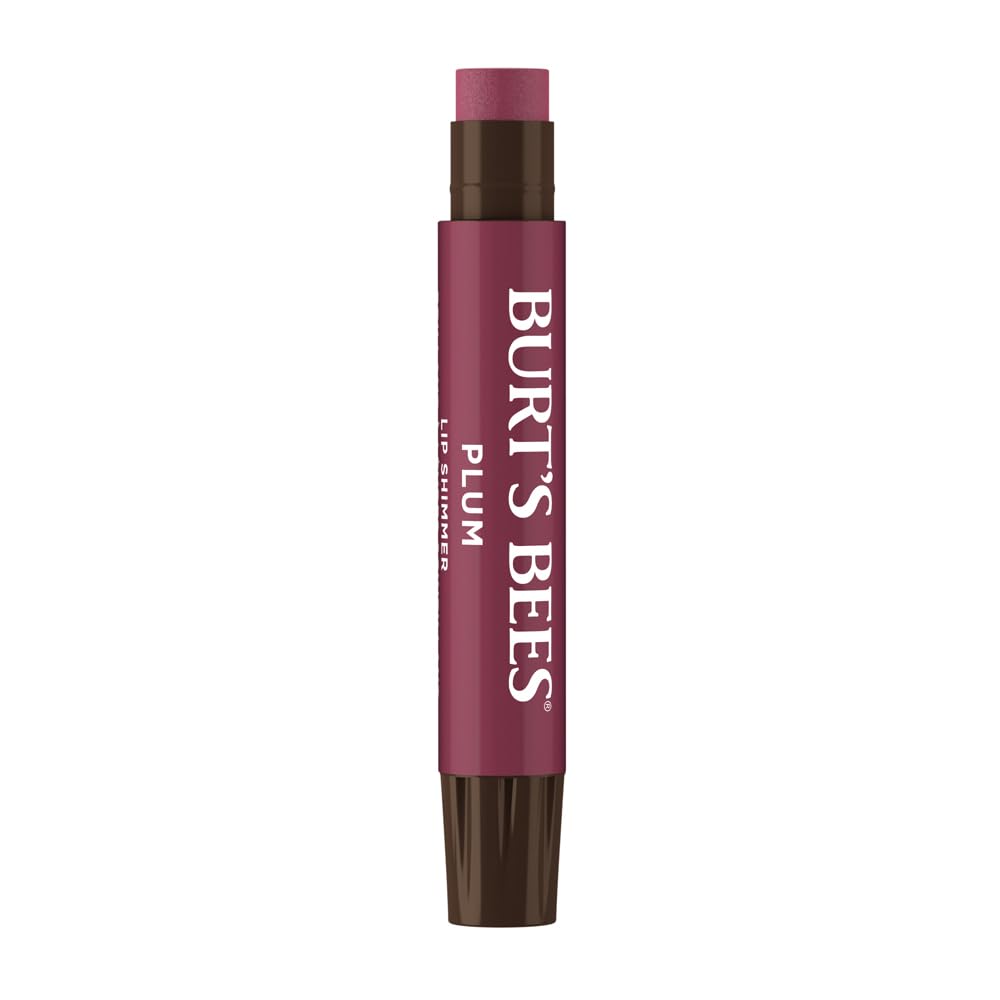 Burt's Bees Brillo de labios hidratante 100% natural, Pruna - 1 tubo