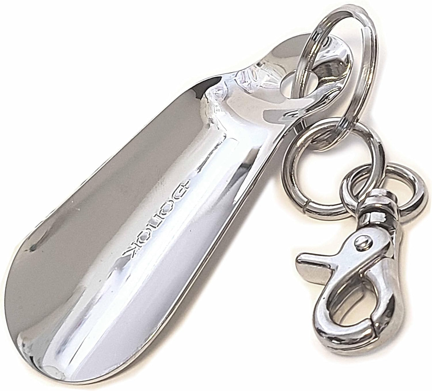Kondo Bracias Shoe Horn Portable Shoehorn Brass Stylish Hand Shoe Horn Made in Japan Key Chain Carabiner Hook Nickel Silver