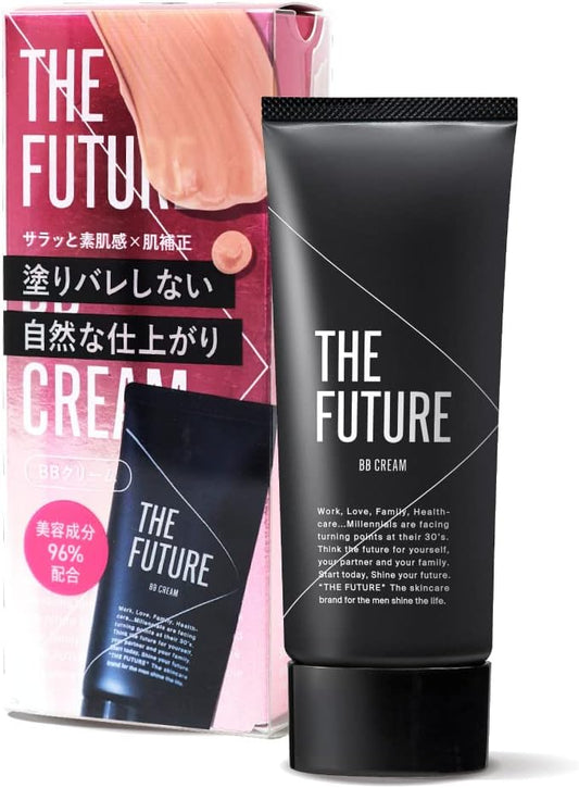 The Future Men's BB Cream Concealer Foundation, 1.1 oz (30 g), Natural Beige Color, For Men, Skin Correction, Skin Trouble Cover (Bears, Acne, Blue Beard, Pores, Redness, Stains)