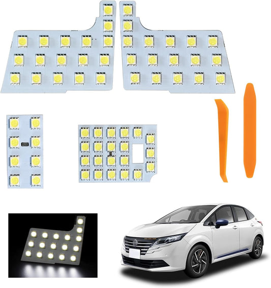 Notebook E13 LED Room Lamp Set, Nissan, New Notebook, E13/SNE13, Compatible with Notebook Aura FE13/FSNE13, Interior Light, Custom Interior Parts, White, 6500K LED, Car Light, Genuine