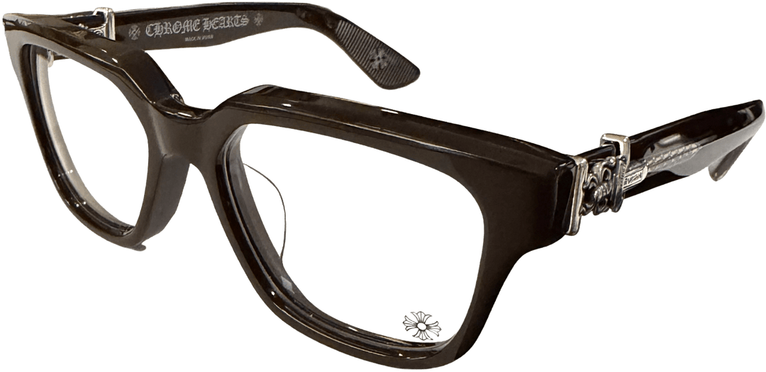 CHROME HEARTS 'VAGILLIONAIRE II' BROWN SILVER GLASSES