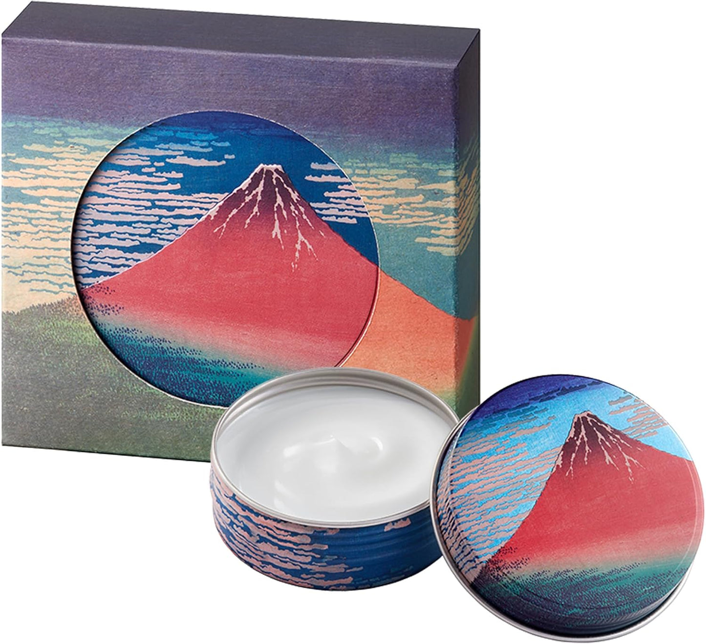 Daily Aroma Hokusai Incamusu Multi Cream, Red Fuji 1.8 oz (50 g), Scented by Yuzu Essential Oil | デイリーアロマジャパン 葛飾北斎 富嶽三十六景 凱風快晴 神奈川沖浪裏 ユズセラミド ユズ果実エキス マルチバーム 全身 保湿 さらさら 和雑貨 日本製 精油 柚子 お土産 ギフト プレゼント 保湿クリーム 富士山 グッズ