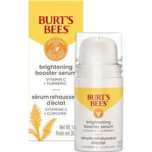 Burt's Bees Suero facial de cúrcuma con vitamina C, ilumina la piel y reduce visiblemente las manchas oscuras, las líneas finas y las arrugas, naturalmente hidratante, ligero - Refuerzo iluminador (1 oz)