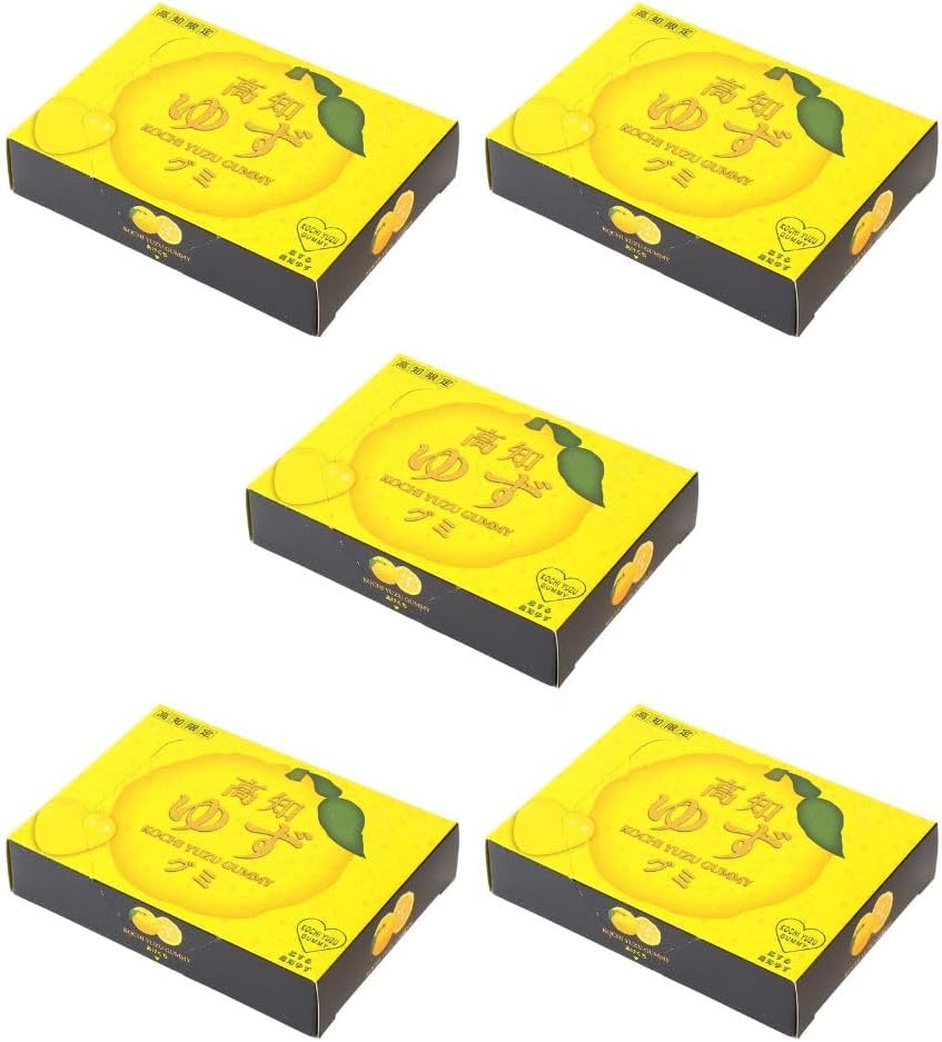 Shikoku Kensho Takachi Yuzu Gummies (10 Packs) x 5 Packs, Domestically Produced Sweets, Snacks, Snacks, Meals, Gift, Small Belly