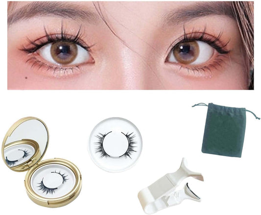 Magnetic False Eyelashes, Magnetic Eyelashes, No Glue Required, Ultra Lightweight, Sweatproof, Long Lasting and Reusable, Clip Included, Storage Box, For Women, Beginners, Portable