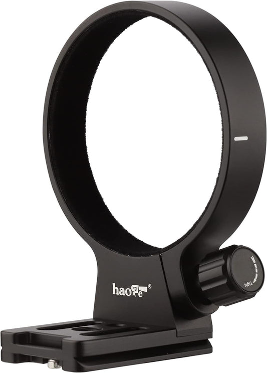 Haoge LMR-RF100 Lens Color for Canon RF 100mm F2.8 L Macro USM Lens Tripod Mount Ring with Arca Type Quick Release Plate