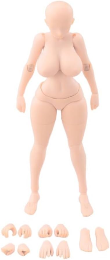 [AC] K-TOYS KT02 1/12 Anime Style Movable Action Figure Glamorous Female Bare Body White Skin