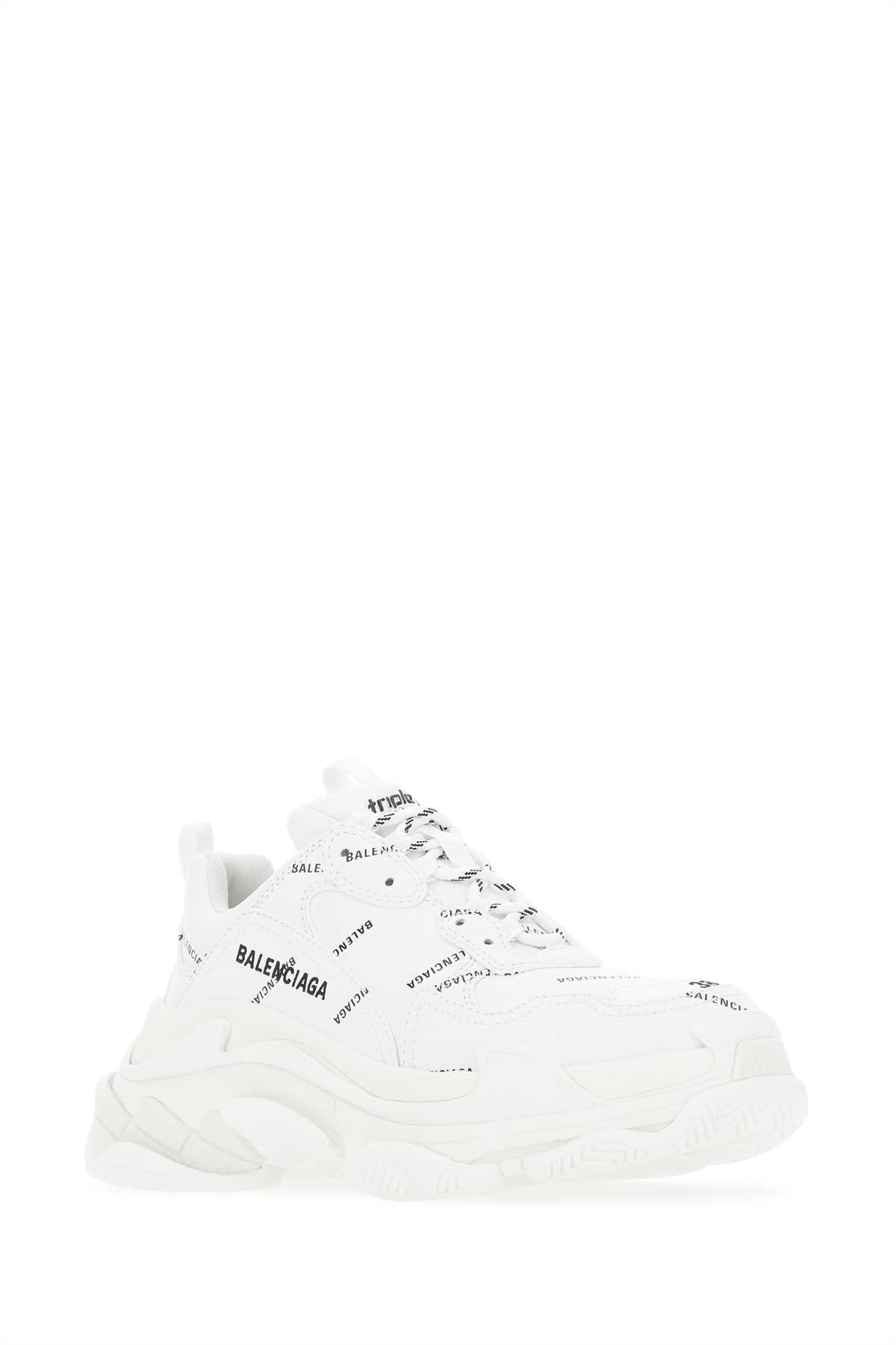 Balenciaga バレンシアガホワイト合成革のトリプル S スニーカー - Image 1