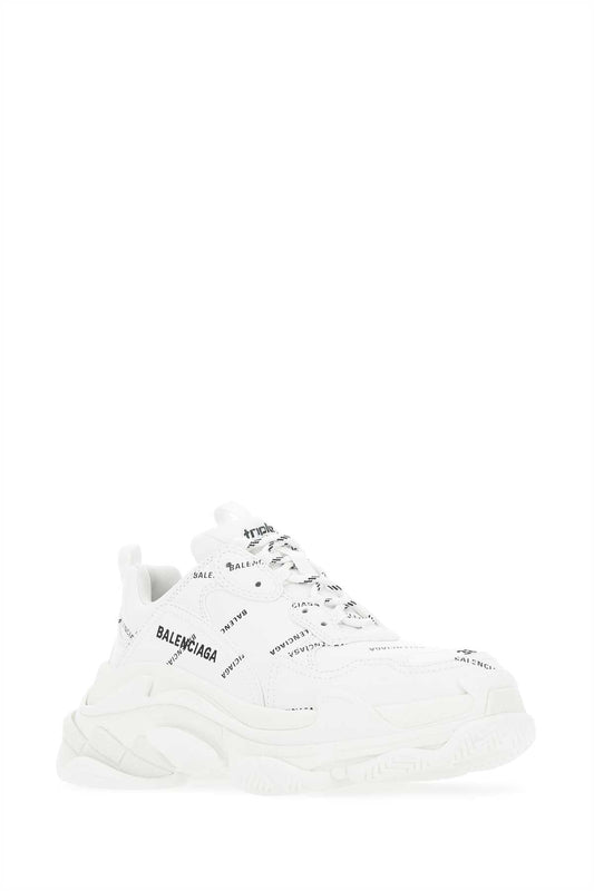 Balenciaga バレンシアガホワイト合成革のトリプル S スニーカー - Image 1