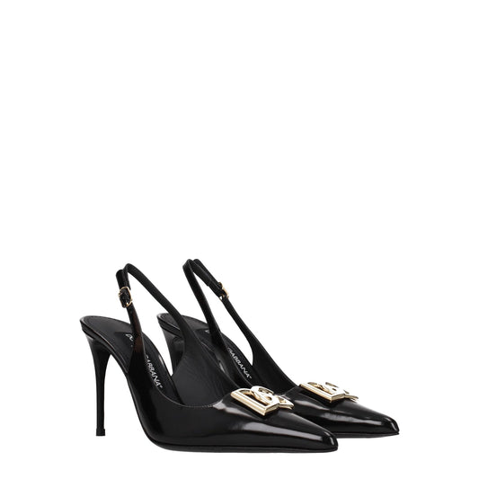 Dolce  Gabbana ドルチェ＆ガッバーナサンダル女性レザーブラック - Image 1