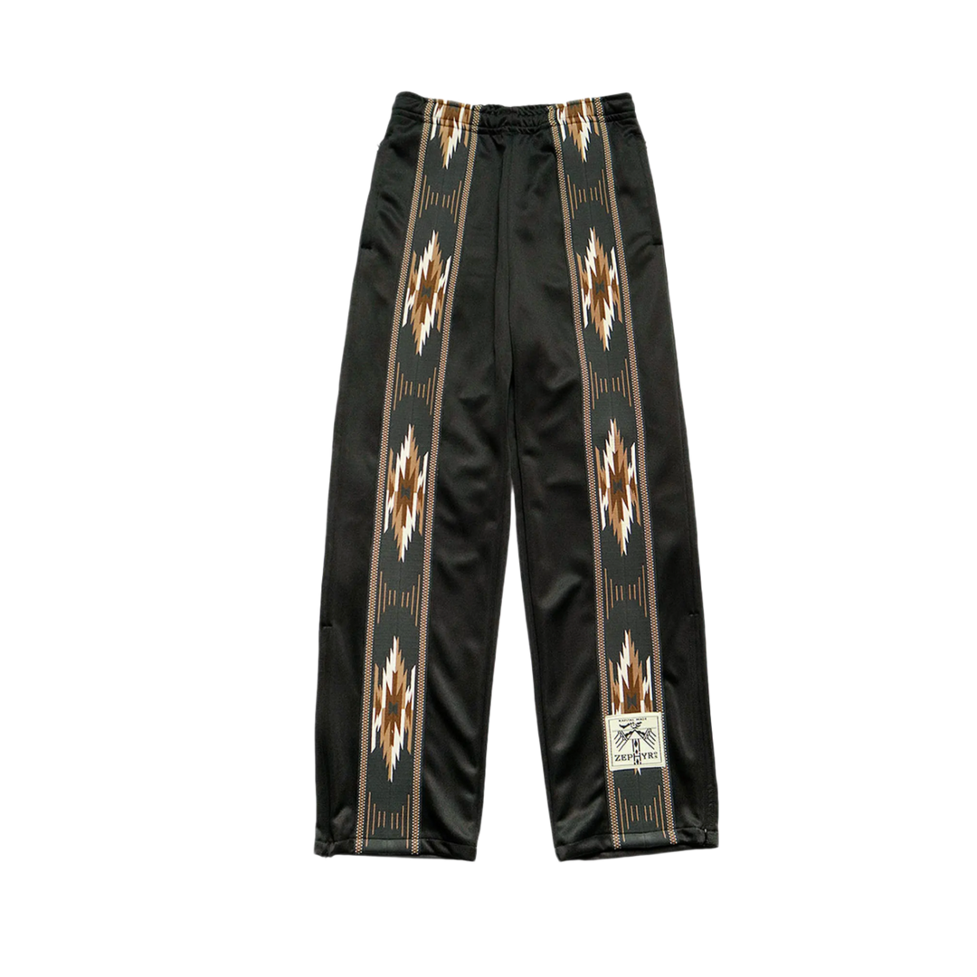 KAPITAL 'JERSEY KOCHI ZEPHYR' BLACK PANTS