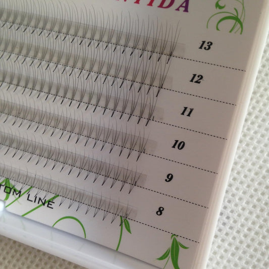 3D 0.07mm Thickness C Curl Volume Individual Grafting Eyelashes Extensions 8mm to 13mm Mixed Length Professional Makeup Lashes Natural Black Soft