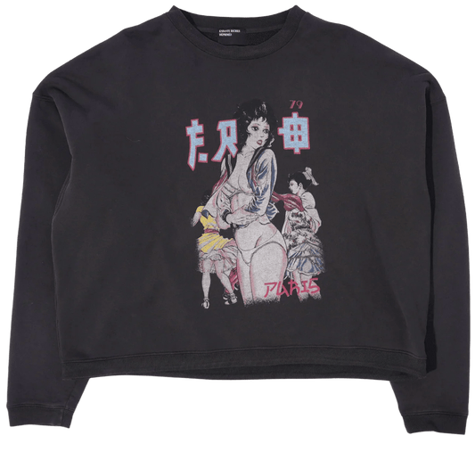 ENFANTS RICHES DÉPRIMÉS 'BAD SCHOOL GIRL' BLACK CREWNECK