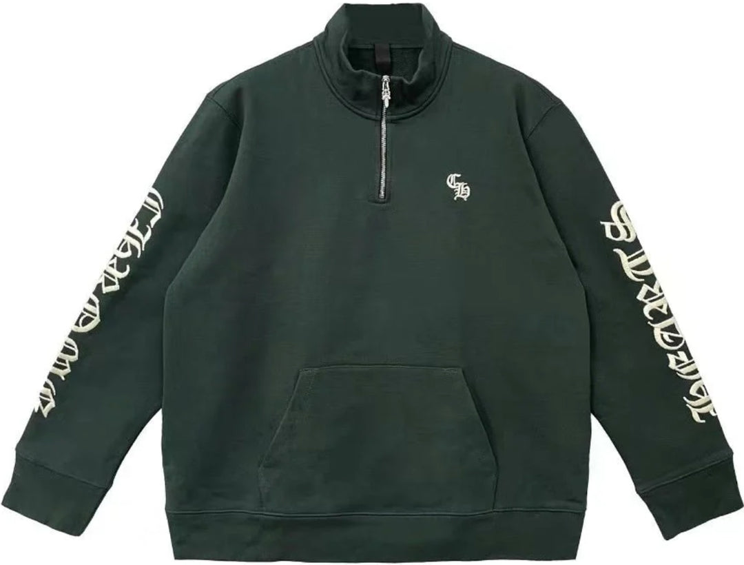 CHROME HEARTS 'SLO RIDE' GREEN QUARTER ZIP