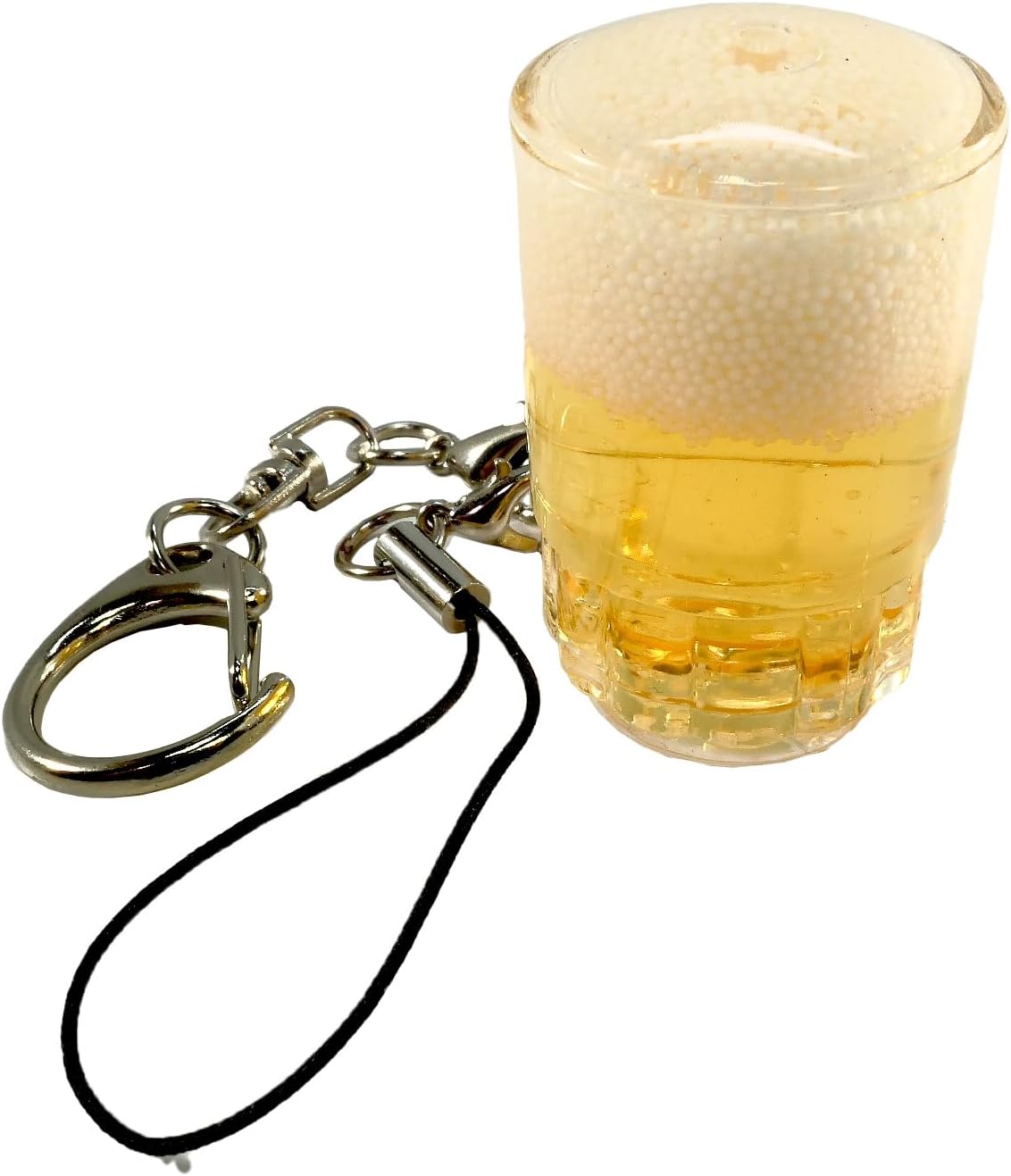 Happy Patch KH-072 Beer Stein, Key Ring, Large Stein, Draft Beer, Food Sample, Real-looking, yellow