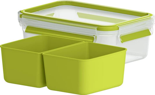 T-fal Storage Container Bento Box 550mL Sealed One-Piece Gasket Structure "Master Seal To Go Lunch Box" with Divider 30-Year Warranty N10724