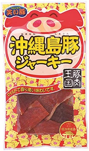 Okinawa Souvenir Snacks, Okinawa Prefecture, Pork Kingdom, Laughing Pig, Okinawa Shima Pig Jerky, 1.6 oz (45 g)