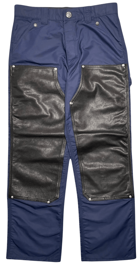 CHROME HEARTS 'NAVY' DOUBLE KNEE NYLON PANTS