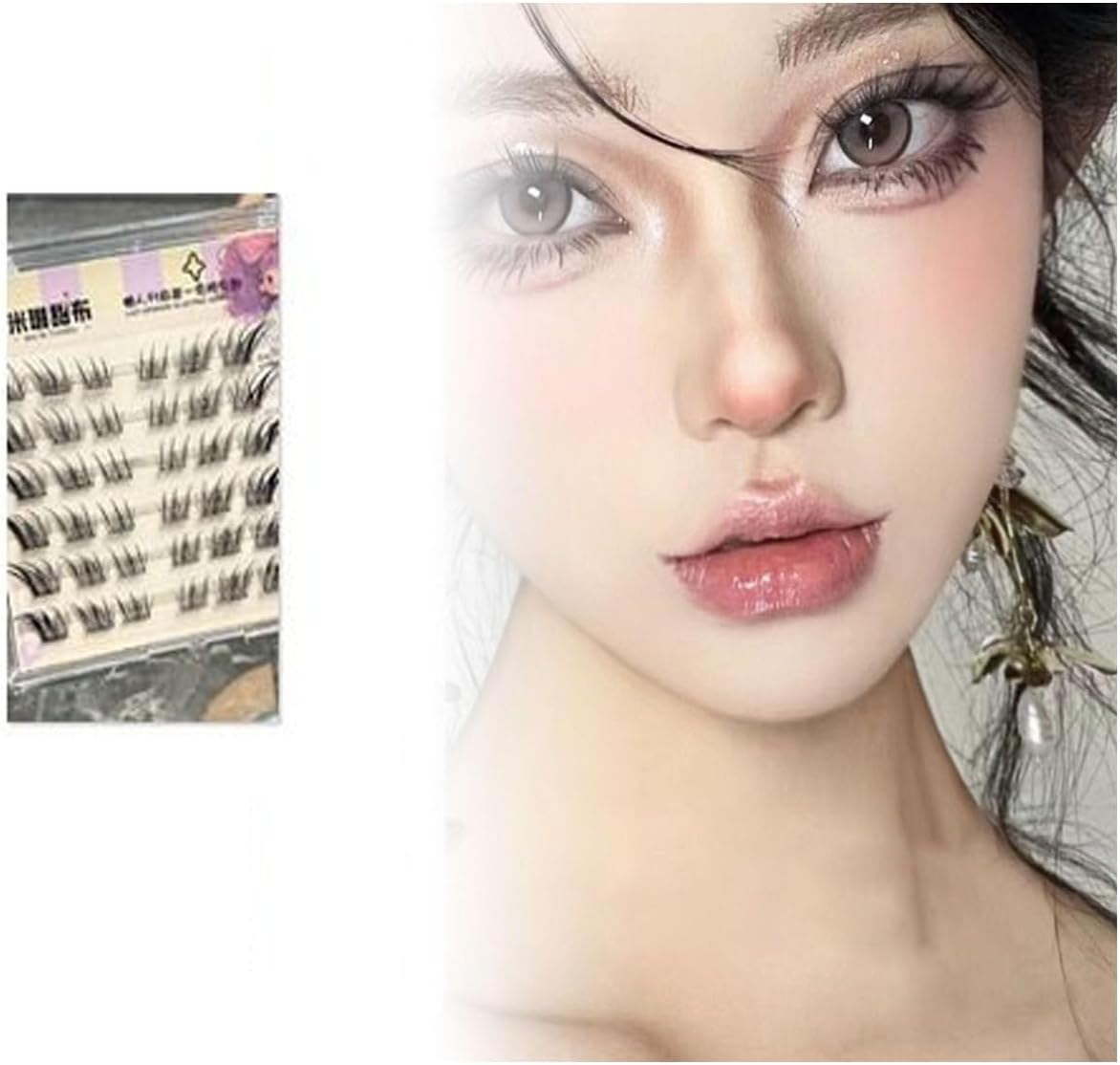 False Eyelashes, Partial False Eyelashes, Natural Popular DIY False Eyelashes, Reusable, Handmade Premium Fiber, Natural, Comfortable and Durable, Easy to Wear, Perfect for Everyday and Special