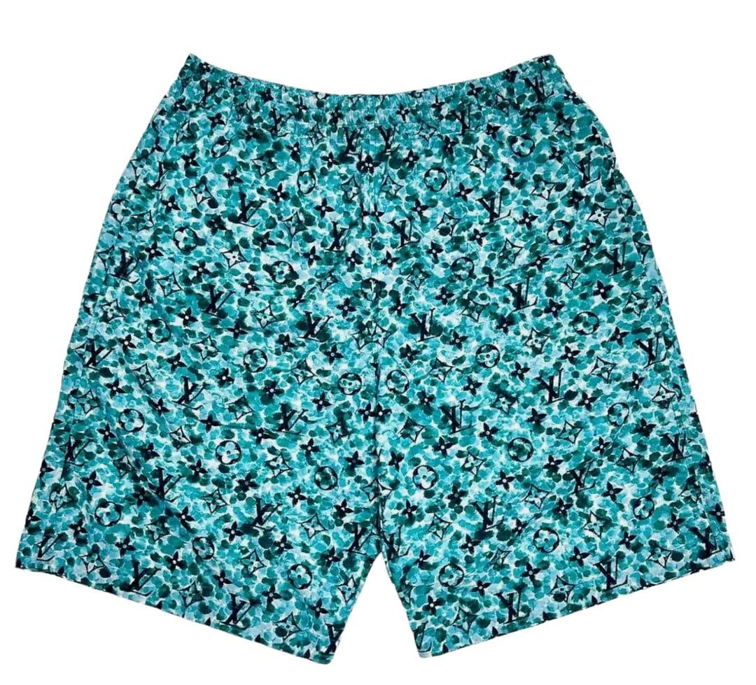 LOUIS VUITTON 'TEAL' NYLON SHORTS