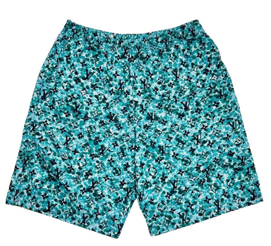 LOUIS VUITTON 'TEAL' NYLON SHORTS