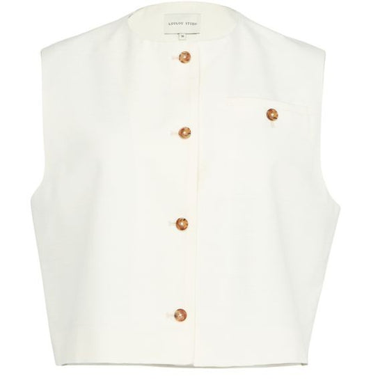 LOULOU STUDIO Esme ビスコース クルーネックベスト - Image 1